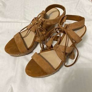Bleecker & Bond Marisol Wedge Lace-Up Sandal Size 8
